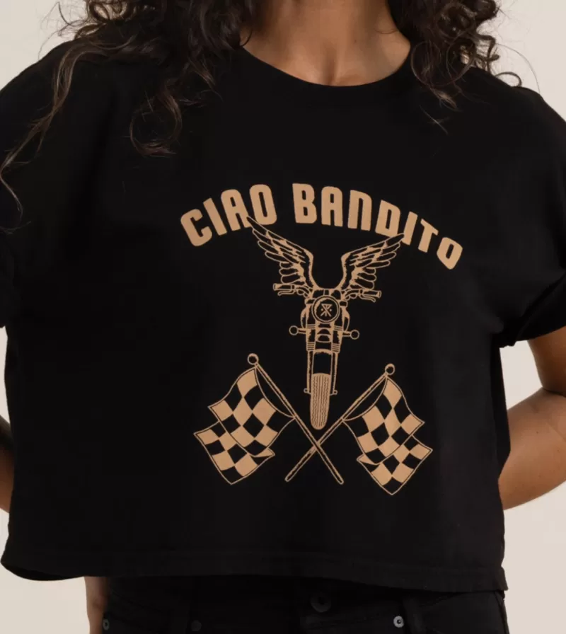 Women Roark T-shirts-Ciao Bandito Cropped Boxy Premium Tee