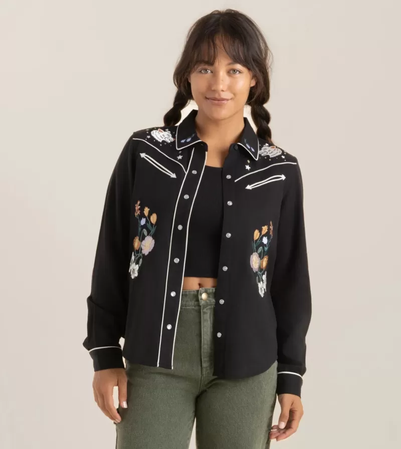 Women Roark Shirts-Ranger Long Sleeve Button Up Shirt