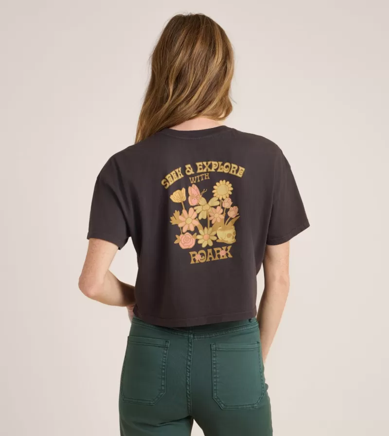 Women Roark T-shirts-Seek Cropped Boxy Premium Tee